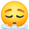 Face Exhaling emoji on Facebook